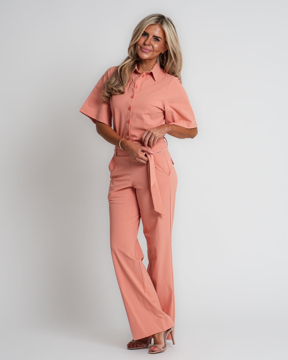 travel blazer met ceintuur sunset clay | amy 823