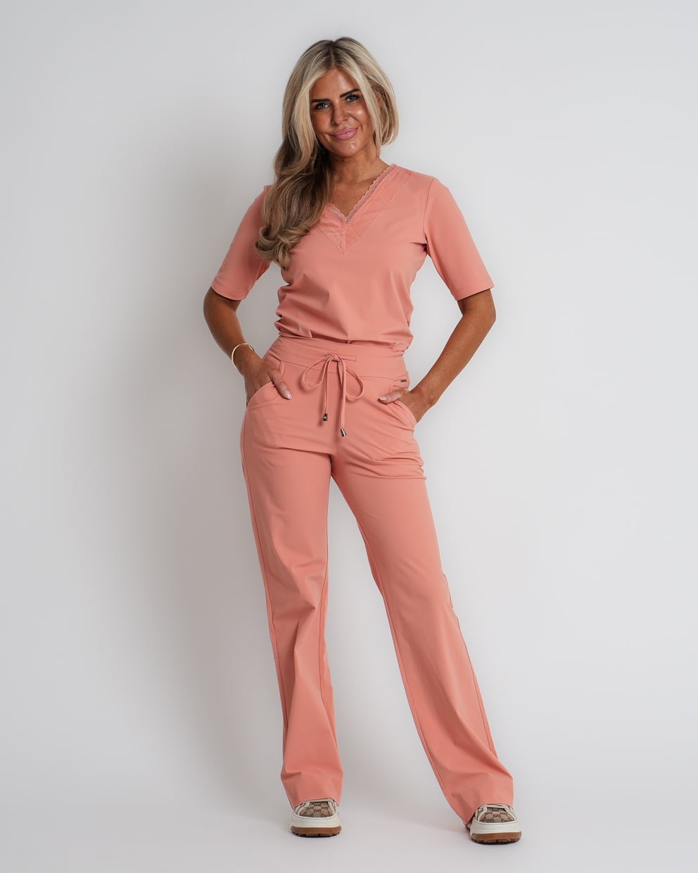 travel blazer met ceintuur sunset clay | amy 823