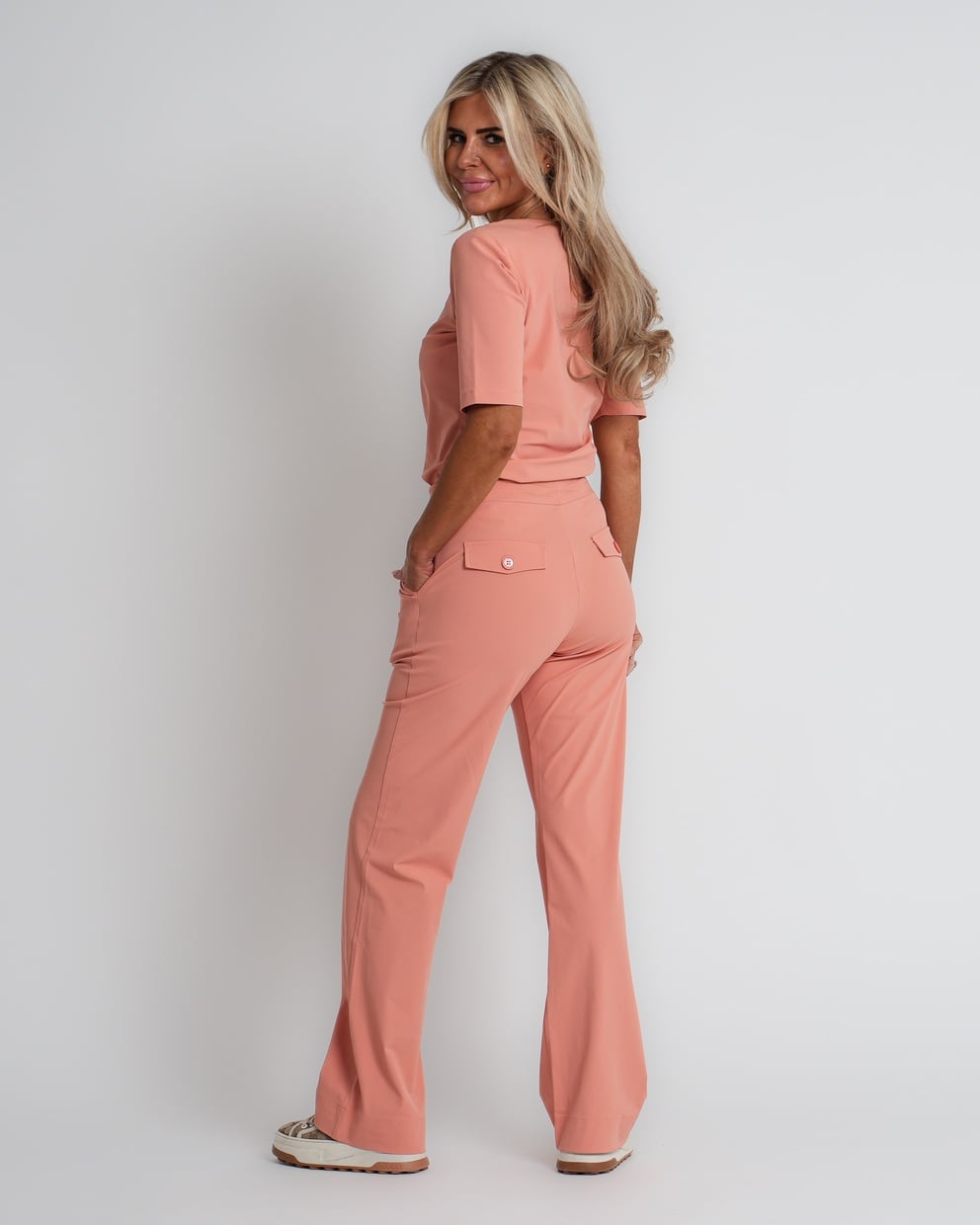 travel blazer met ceintuur sunset clay | amy 823