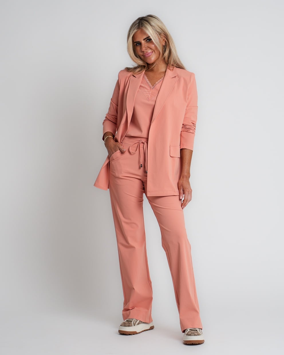 travel blazer met ceintuur sunset clay | amy 823