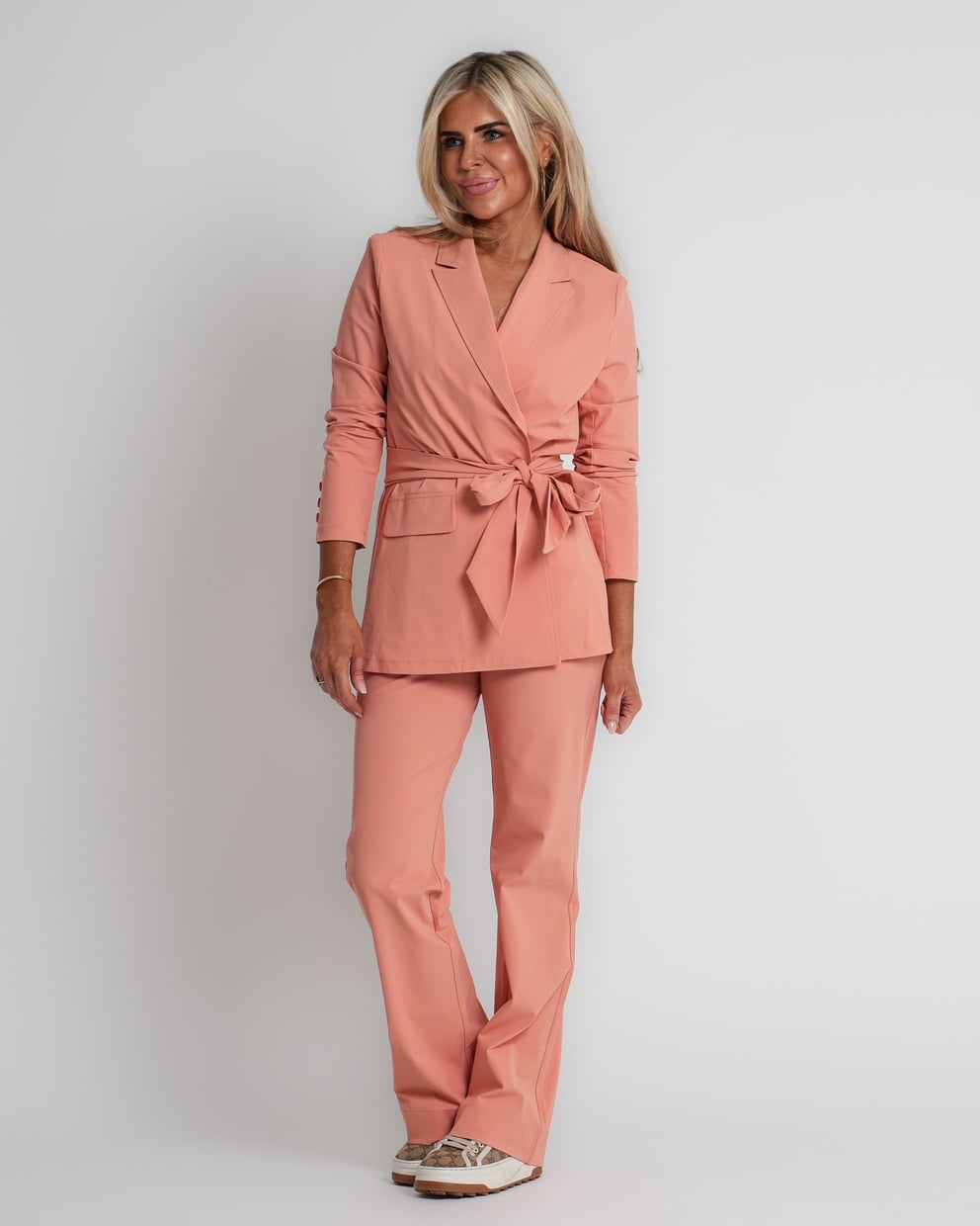 travel blazer met ceintuur sunset clay | amy 823