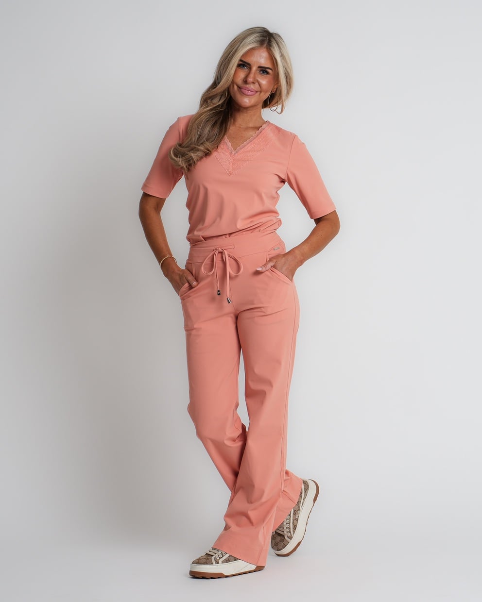 travel blazer met ceintuur sunset clay | amy 823