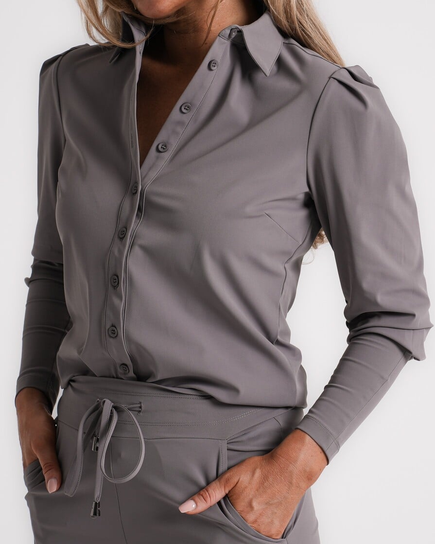travel funnel jacket oversized winter grey | amy 868