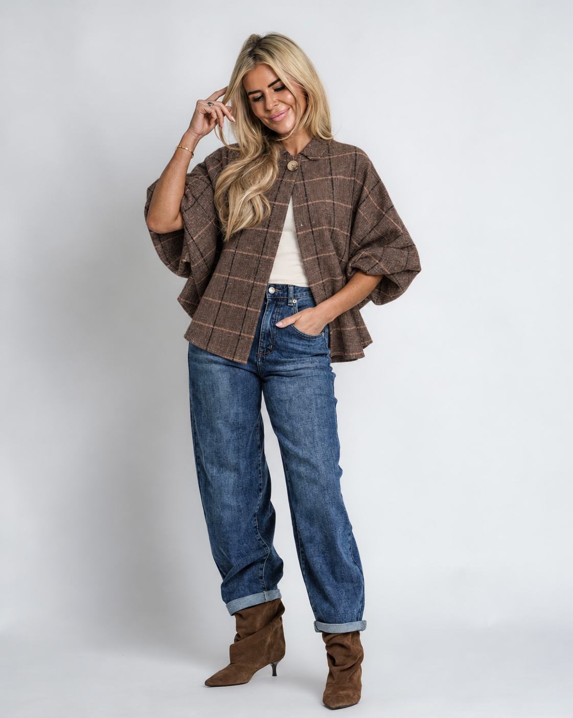 cape vest met gesp | amélie