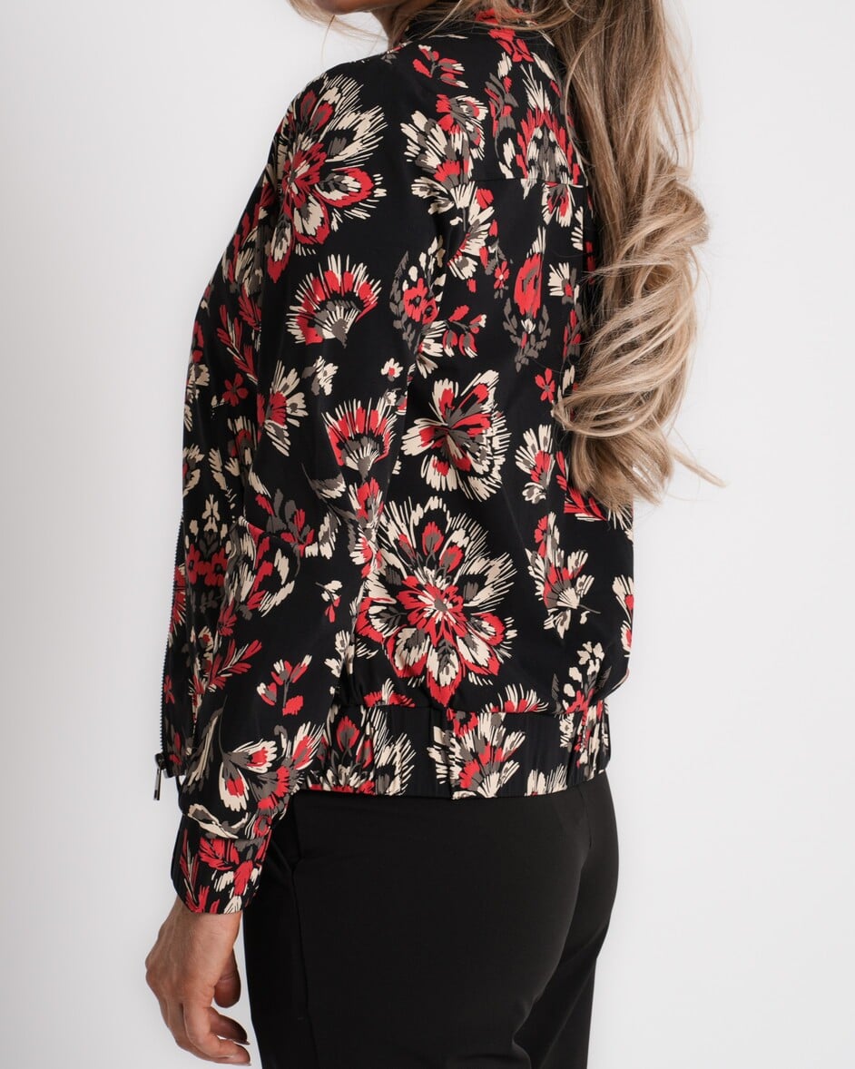 travel top met strik zwart | amy 898