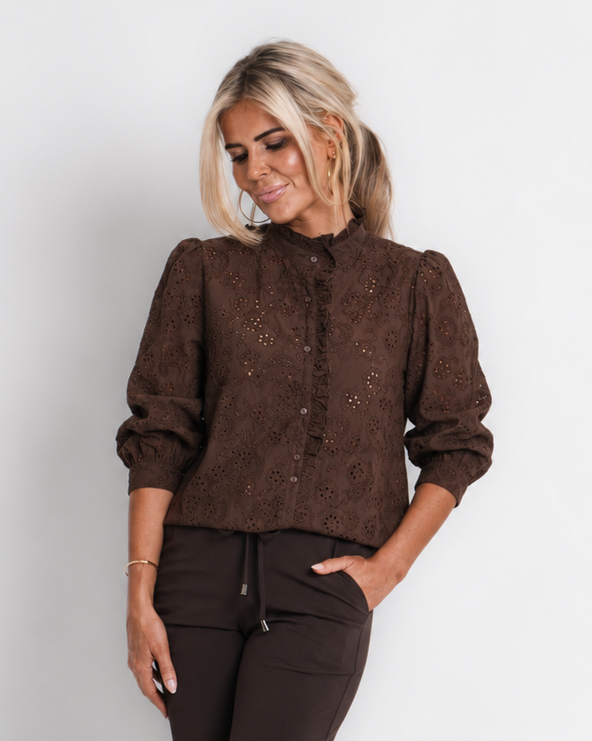 top met kant zwart | romee