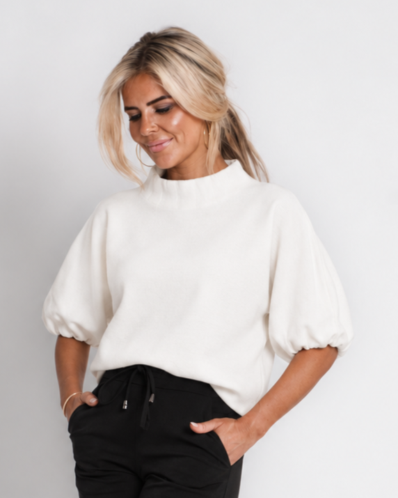 katoenen broderie blouse bruin | macy