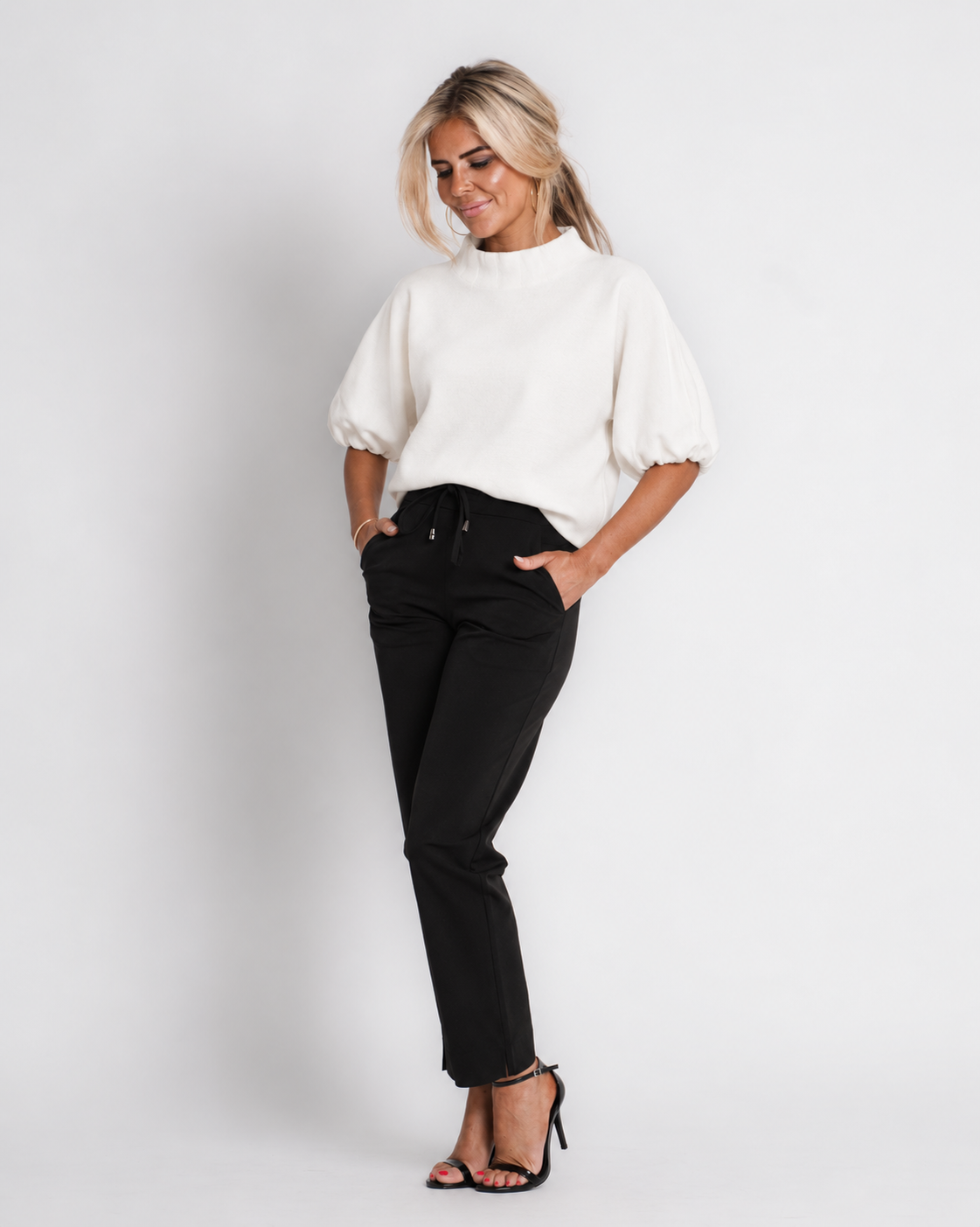 katoenen broderie blouse bruin | macy