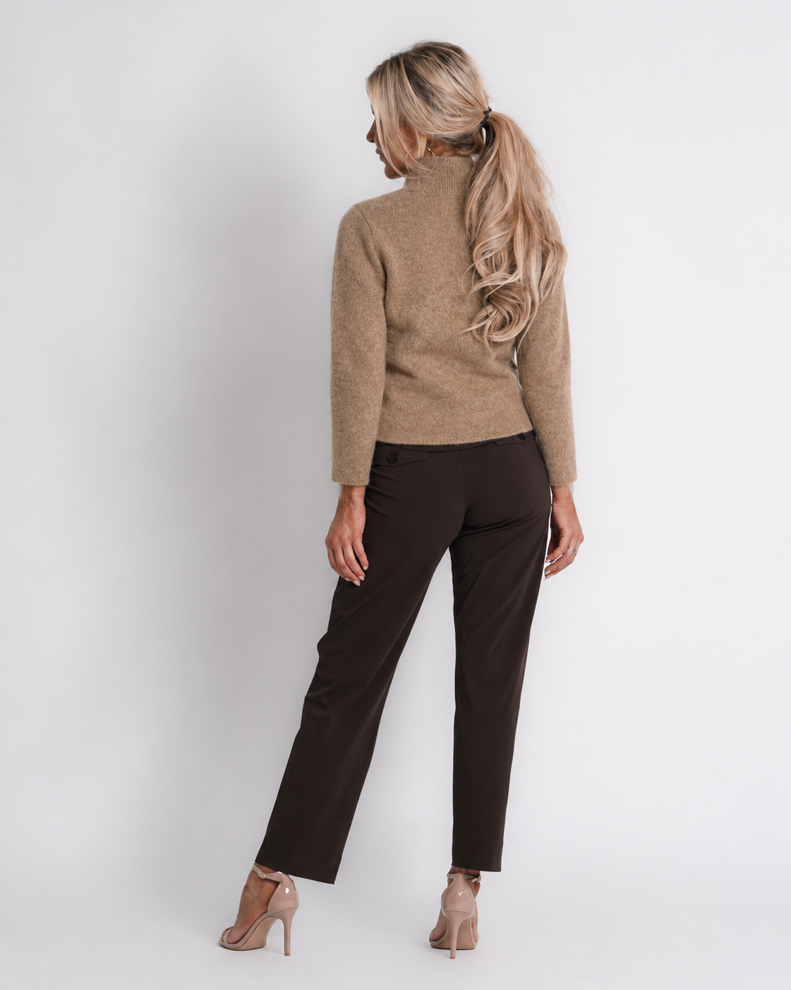 vest met harten taupe | eloise