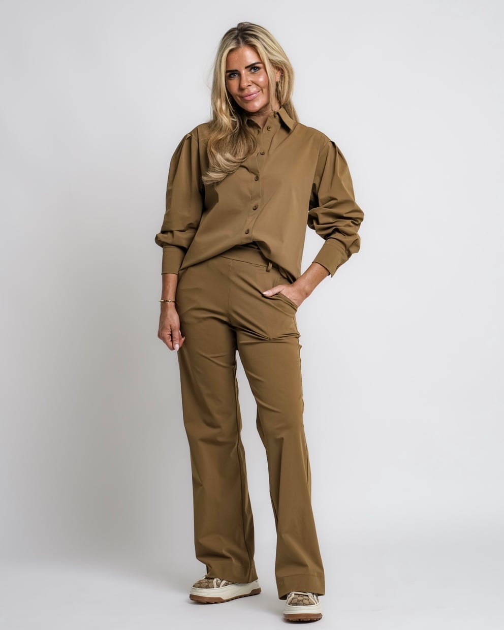 travel top kaki | amy 374