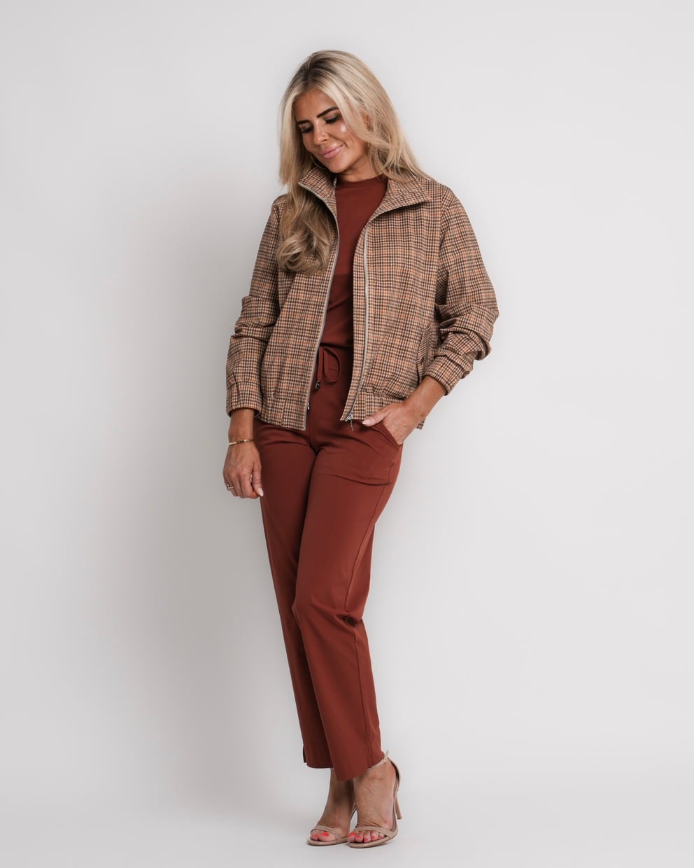 travel jack met rits brique | amy 932