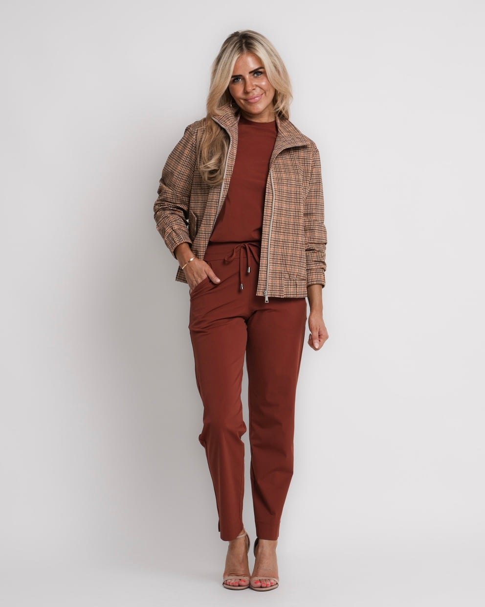 travel jack met rits brique | amy 932