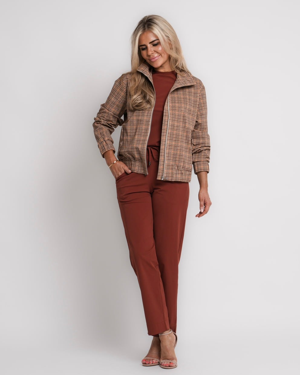 travel jack met rits brique | amy 932