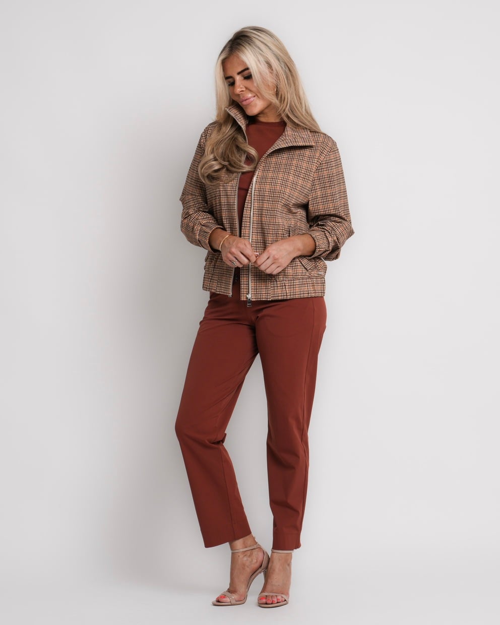 travel jack met rits brique | amy 932