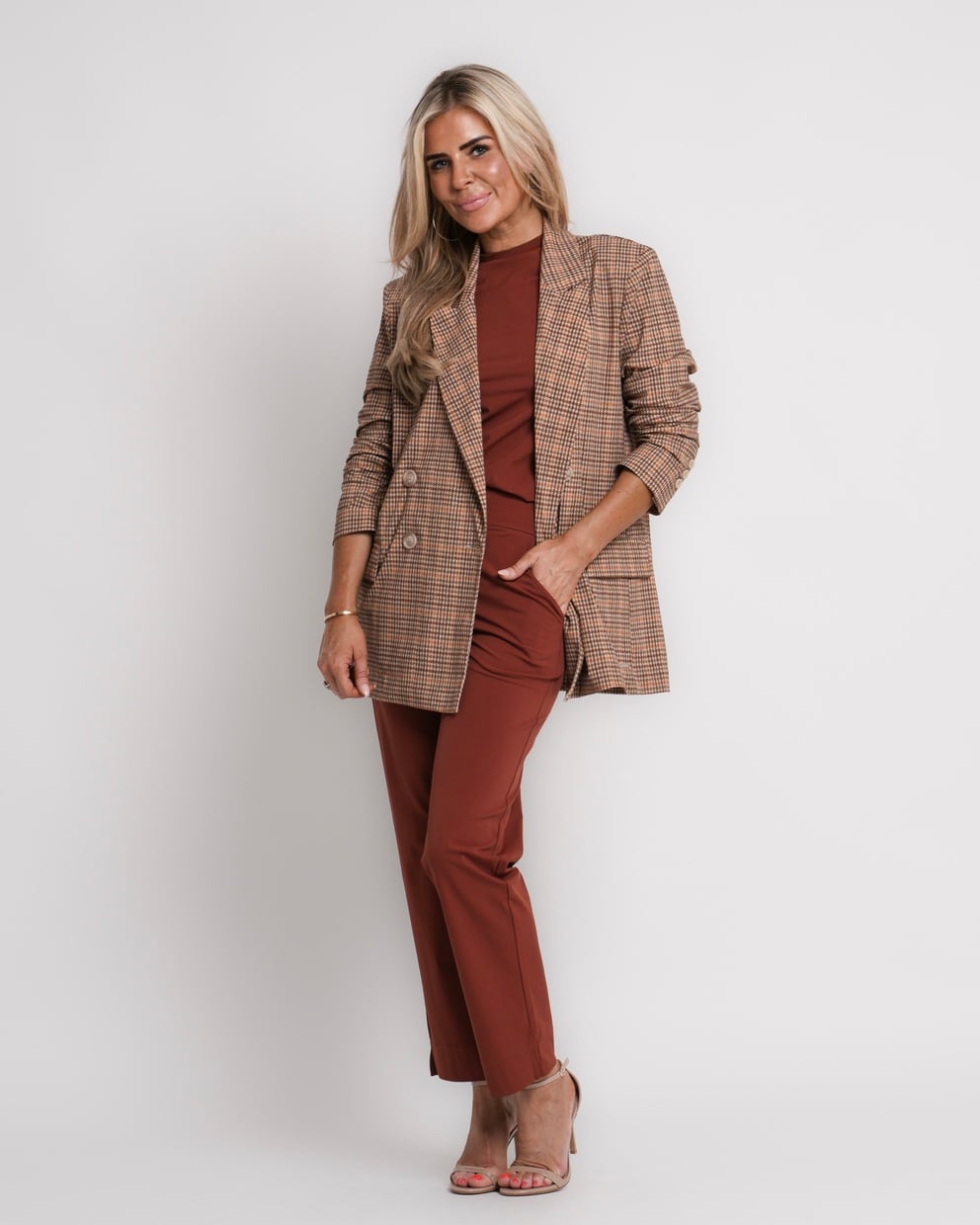 travel jack met rits brique | amy 932