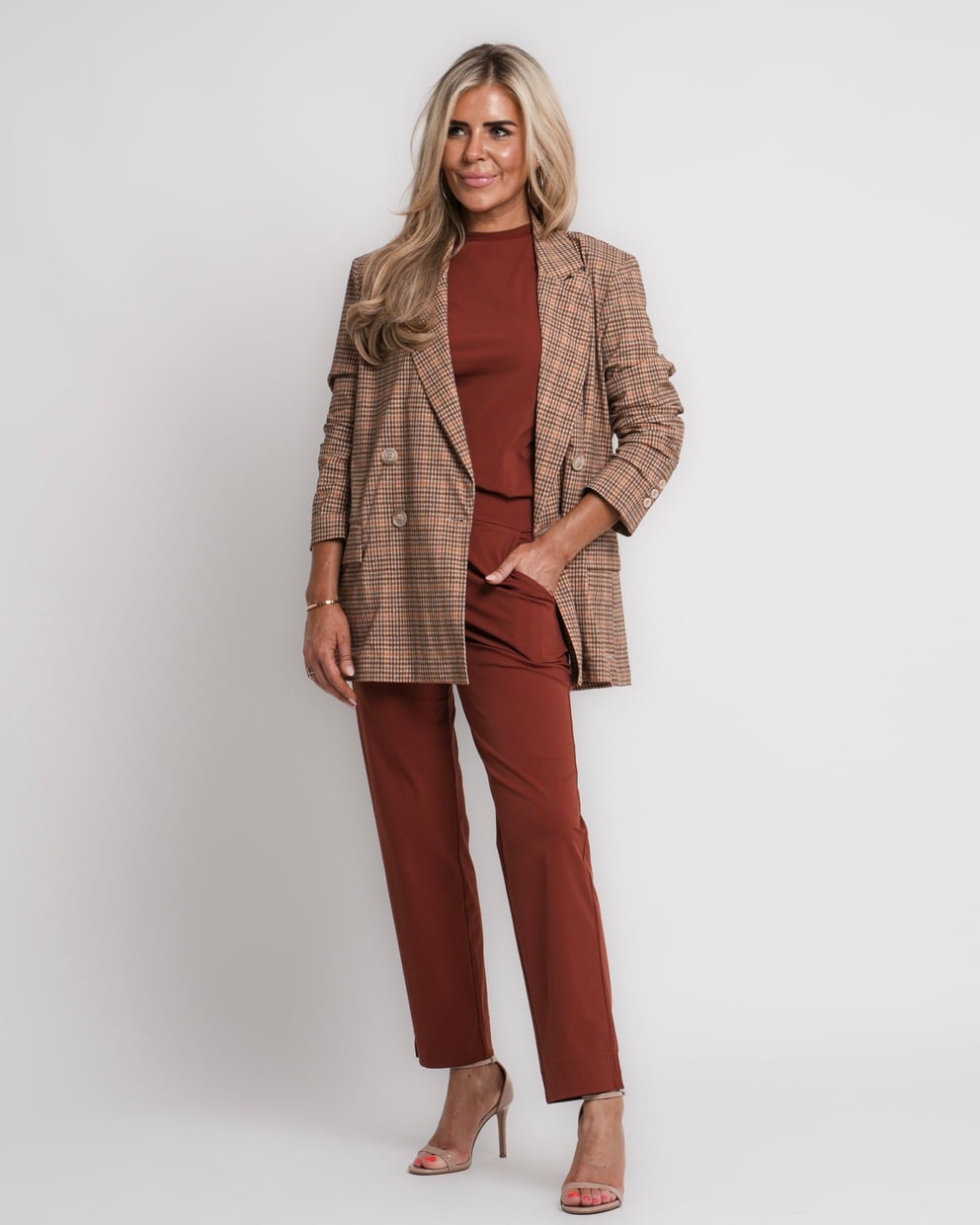 travel jack met rits brique | amy 932
