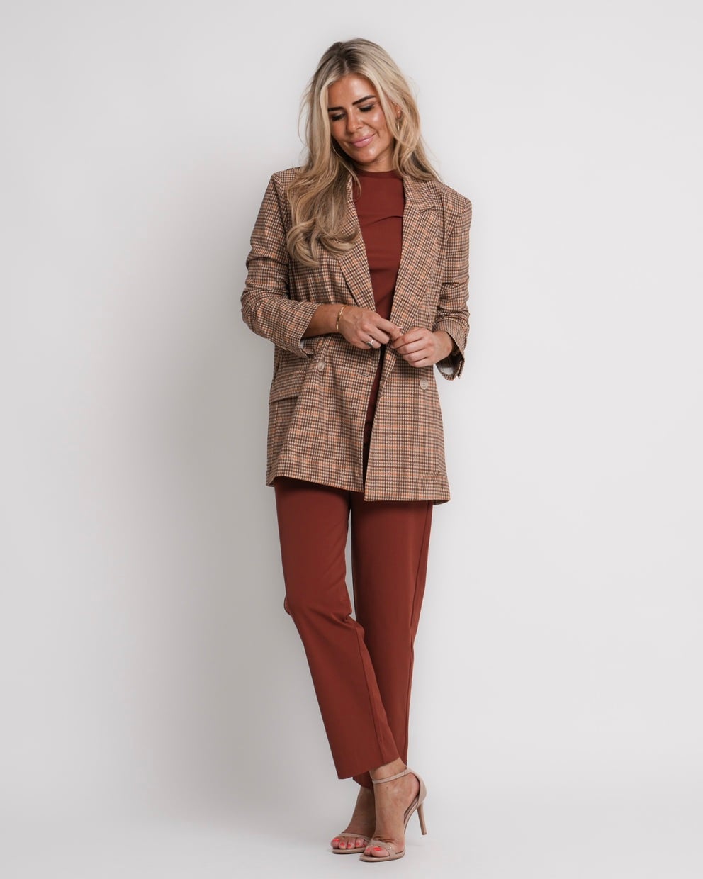 travel jack met rits brique | amy 932