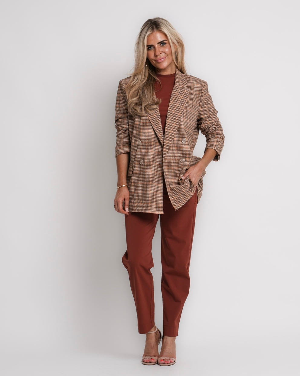travel jack met rits brique | amy 932