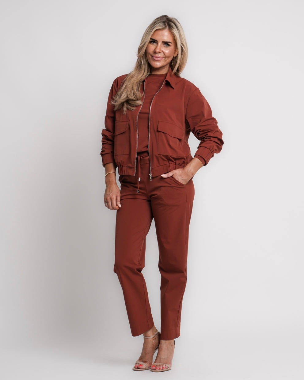 travel jack met rits brique | amy 932