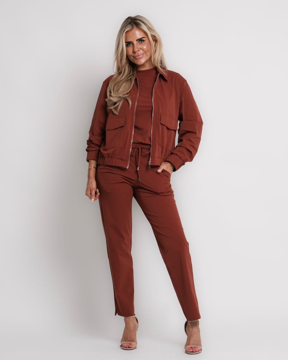 travel jack met rits brique | amy 932