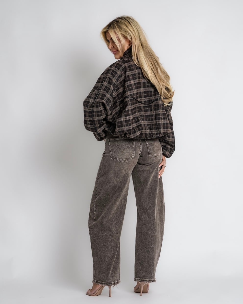 barrel jeans donkerblauw | bailey