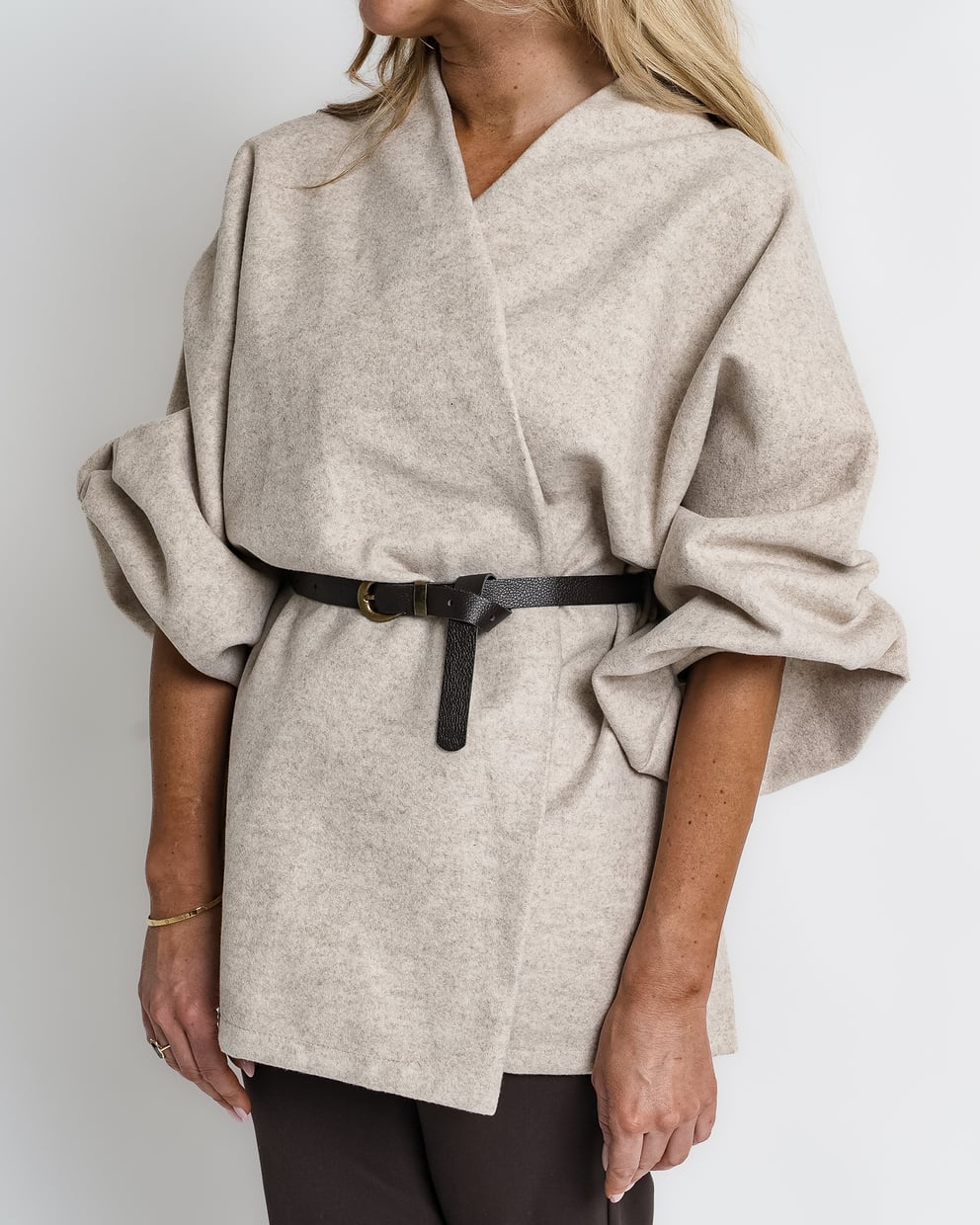 geruit jack met rits bruin | bernice