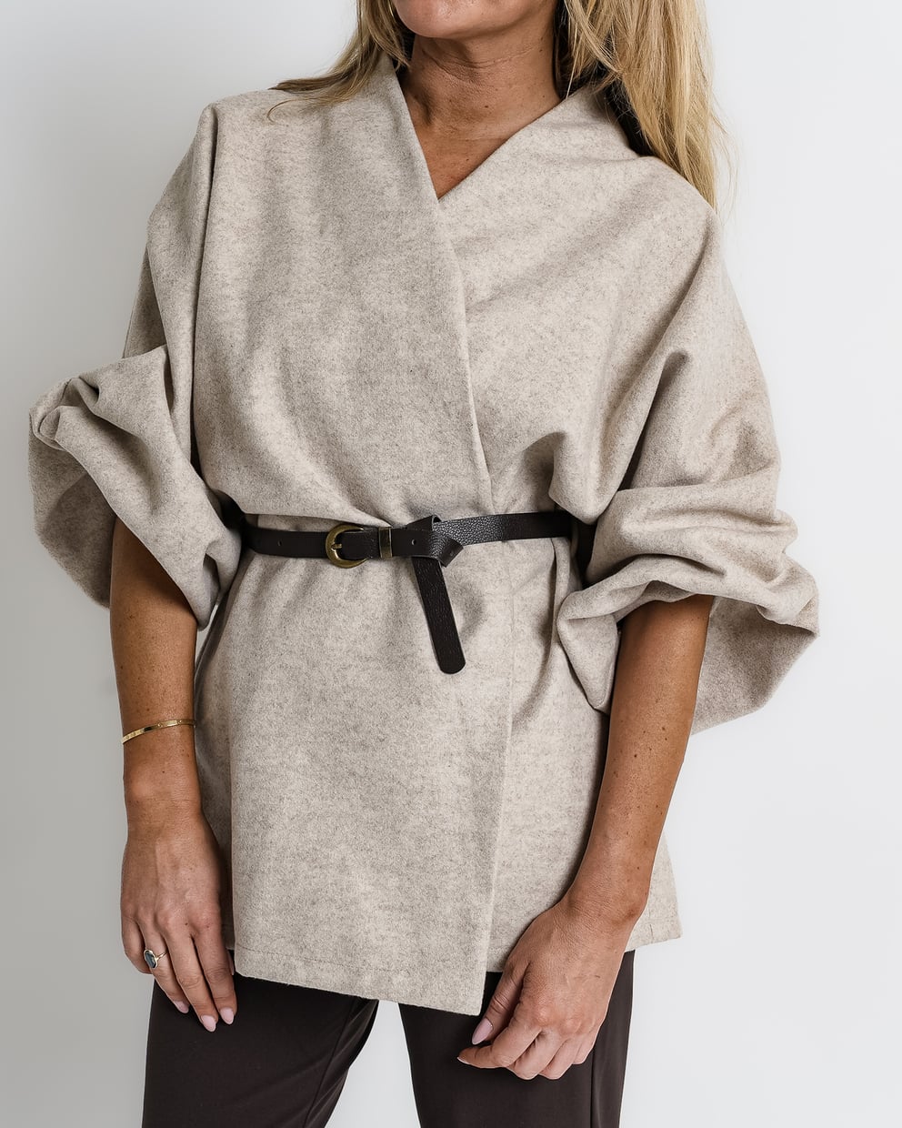 geruit jack met rits bruin | bernice
