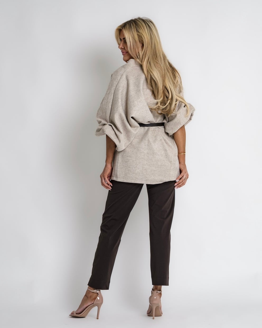 geruit jack met rits bruin | bernice