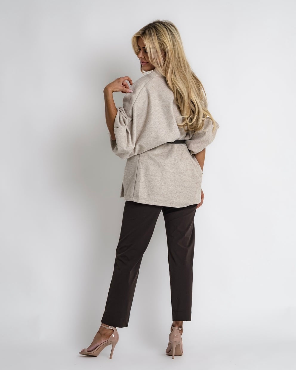 geruit jack met rits bruin | bernice
