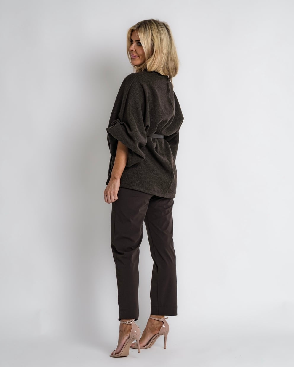 geruit jack met rits bruin | bernice