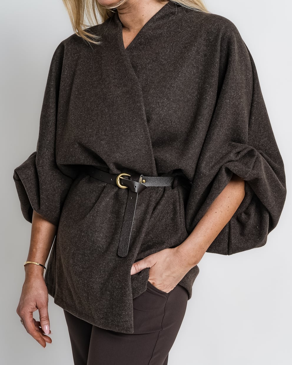 geruit jack met rits bruin | bernice