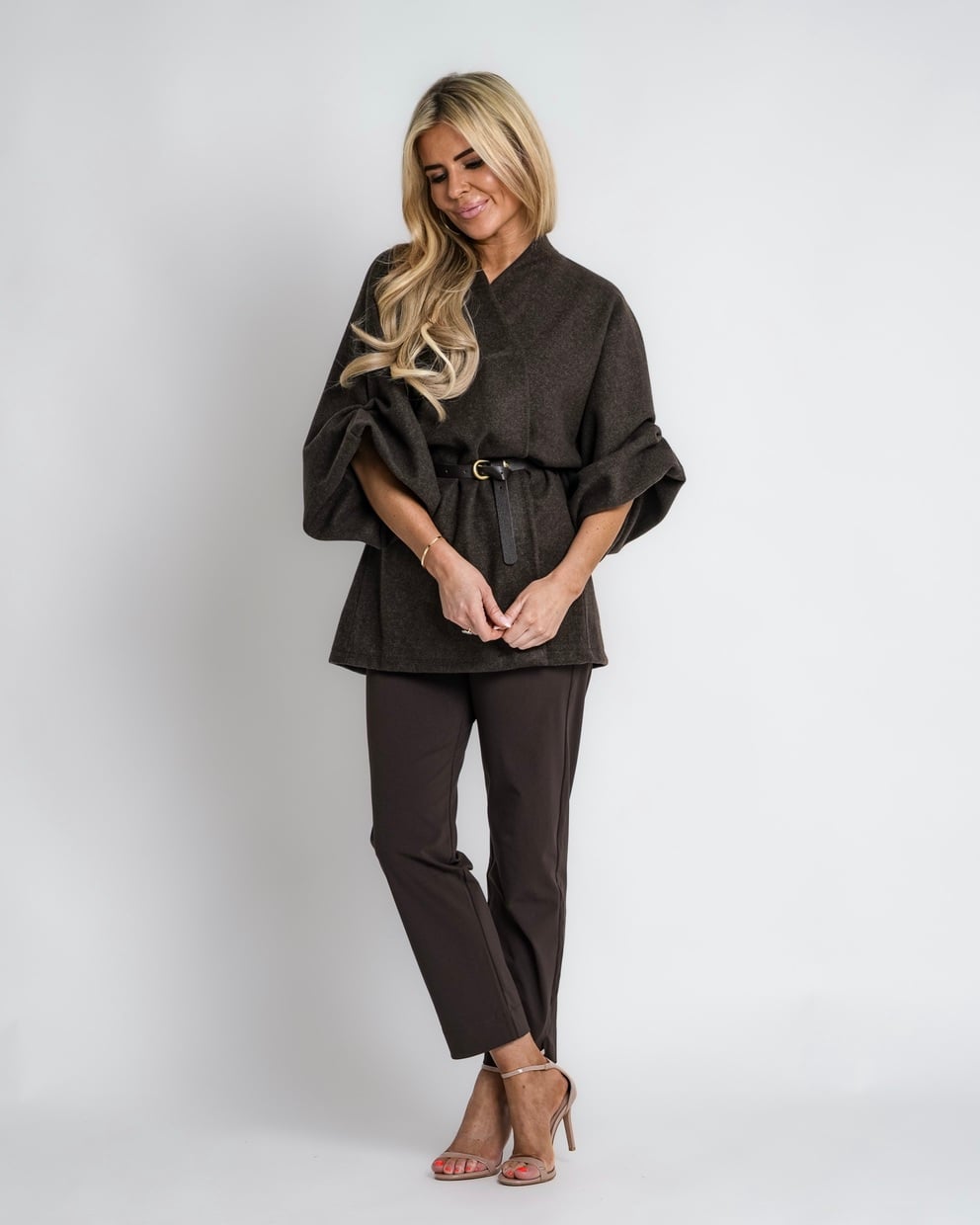 geruit jack met rits bruin | bernice