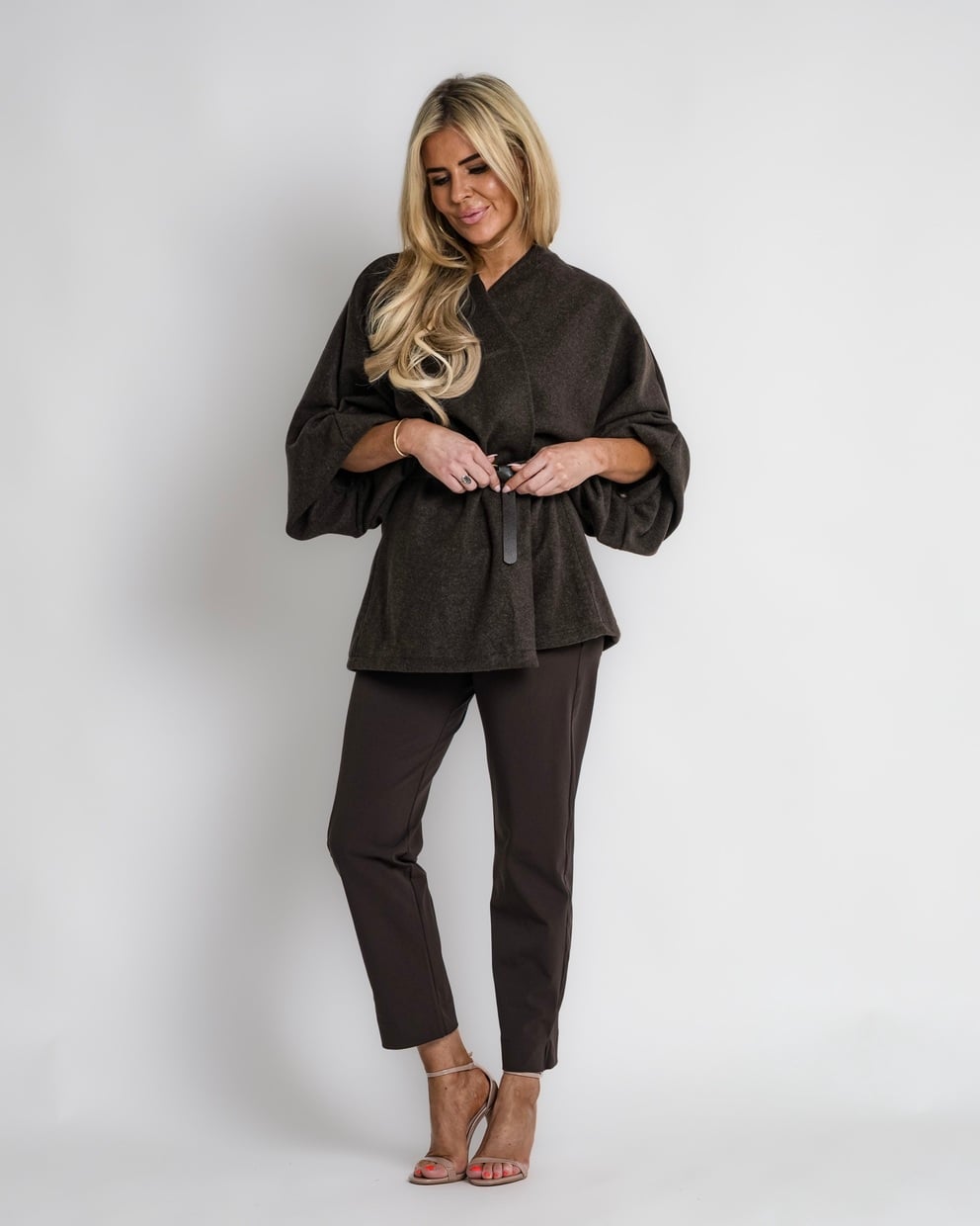 geruit jack met rits bruin | bernice